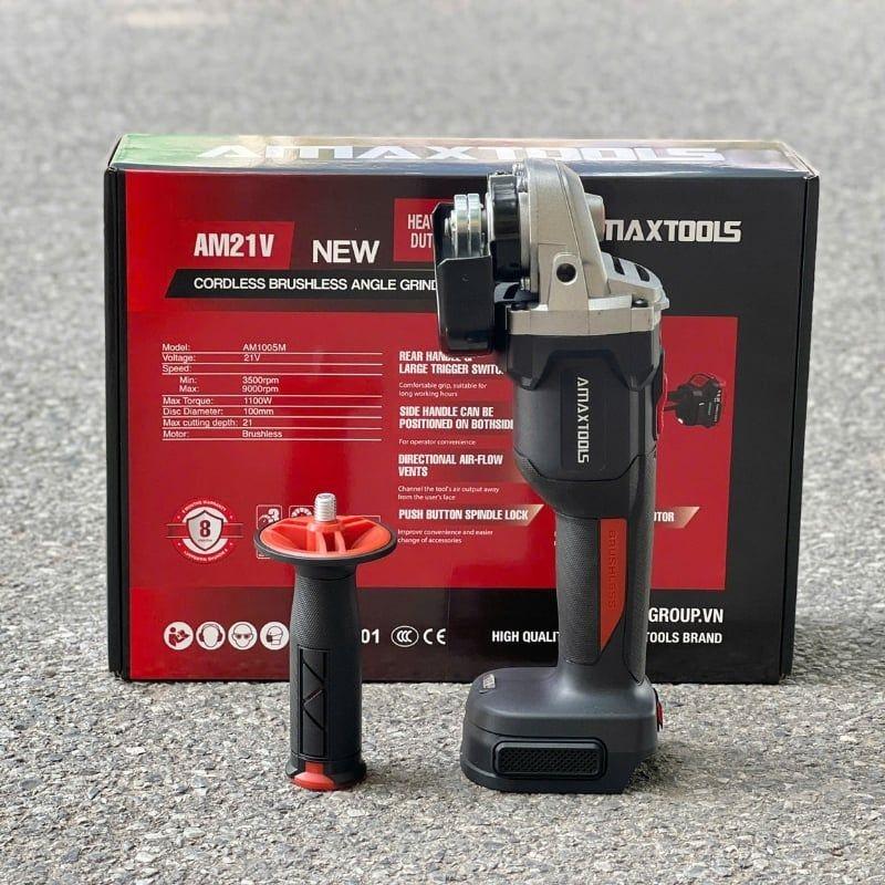 Máy mài góc dùng pin 21V Amaxtools AM100SM,chân pin phổ thông  không chổi than