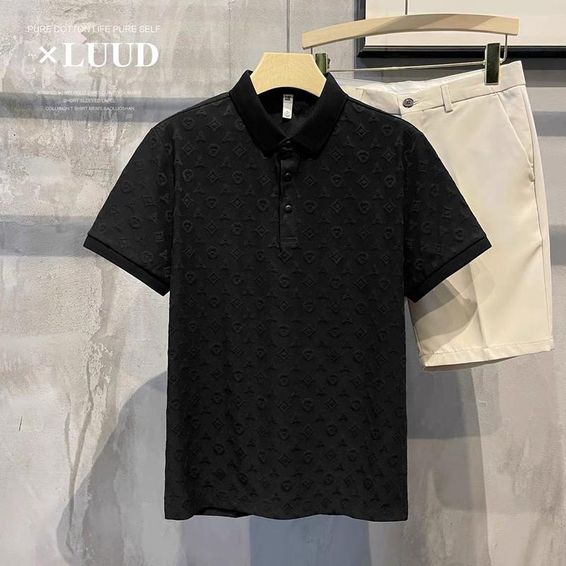 Áo Polo Jacquard, Phong Cách Thường Ngày Thời Trang Sang Trọng Giá Cả Phải Chăng Thoải Mái Và Thoáng Khí, Thích Hợp Cho Mùa Hè, Hàng Mới Về, Dáng Ôm, Áo Len Cổ Lọ, Dành Cho Nam Menswear Shirt 5