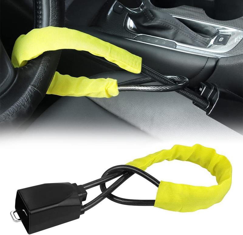 Product Introduction of Motor Steering Wheel Lock Steel Cable Rope Lock Bold Car Anti-Theft Safety Belt Card Shackle Universal Car Lock 7