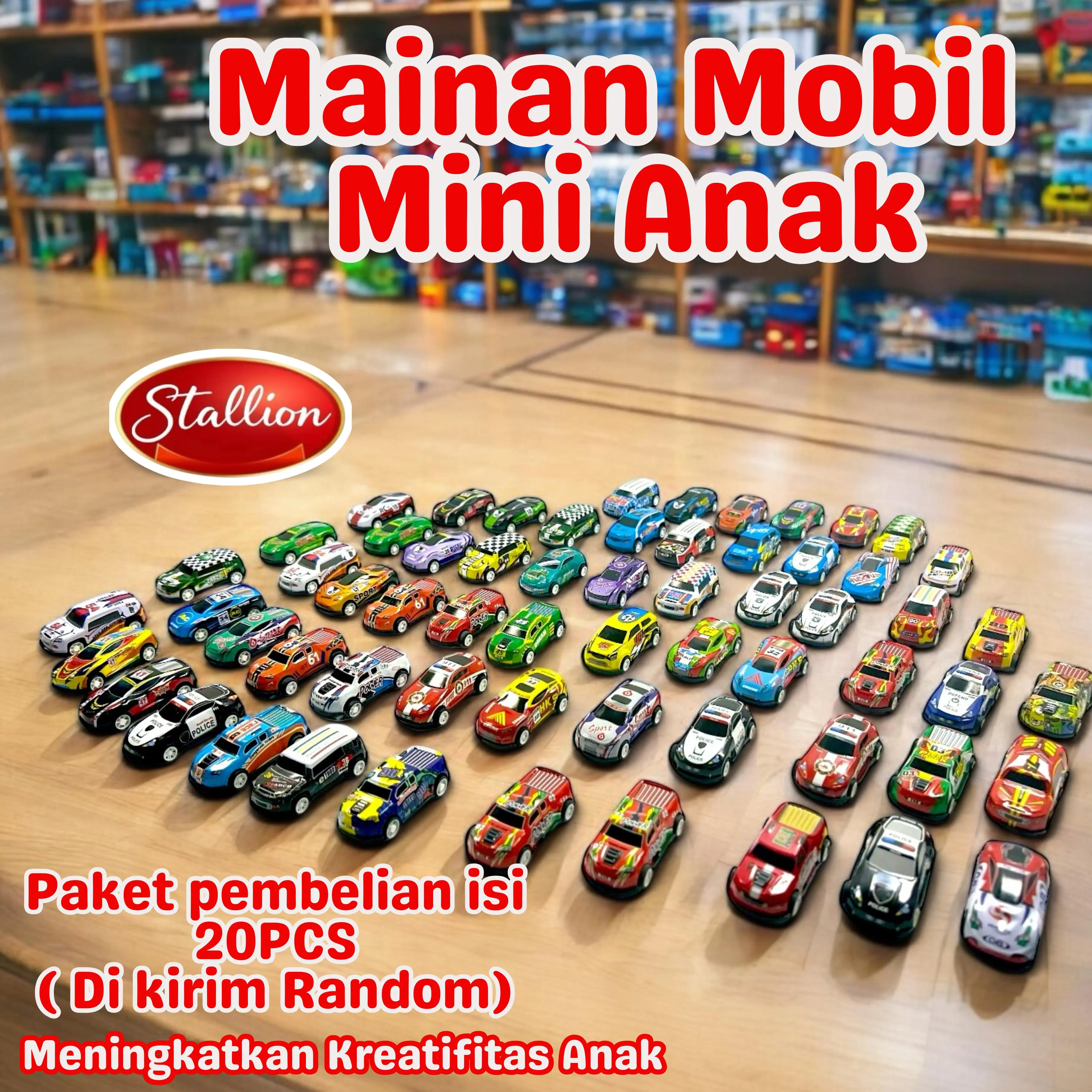 Mainan Mobil Mini Anak 20PCS Pullback Mix Colorfull Racing Car Besi Mini Cars Kids Toys