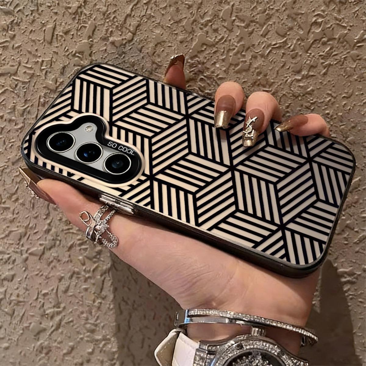 Bergaya dan sederhana Case Untuk Samsung A17 A35 A55 A56 A07 A36 A26 A15 A16 A06 A05S A22 Pelapisan Laser Perak IMD Tahan Guncangan Cover Bergaya dan sederhana Case Untuk Samsung A17 A35 A55 A56 A07 A36 A26 A15 A16 A06 A05S A22 Pelapisan Laser Perak IMD Tahan Guncangan Cover