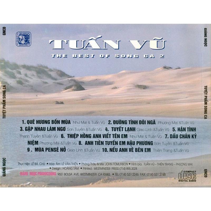 Bộ 2 Đĩa CD The Best of Song Ca Tuấn Vũ 5