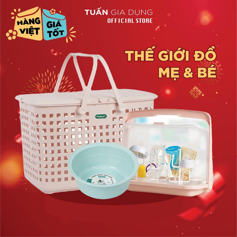 THẾ GIỚI ĐỒ MẸ BÉ 1 Bộ đồ đi sinh đồ mẹ bé chính hãng Việt Nhật Làn to Hokori Úp bình sữa Móc chùm Móc treo Chậu Rổ Giỏ II