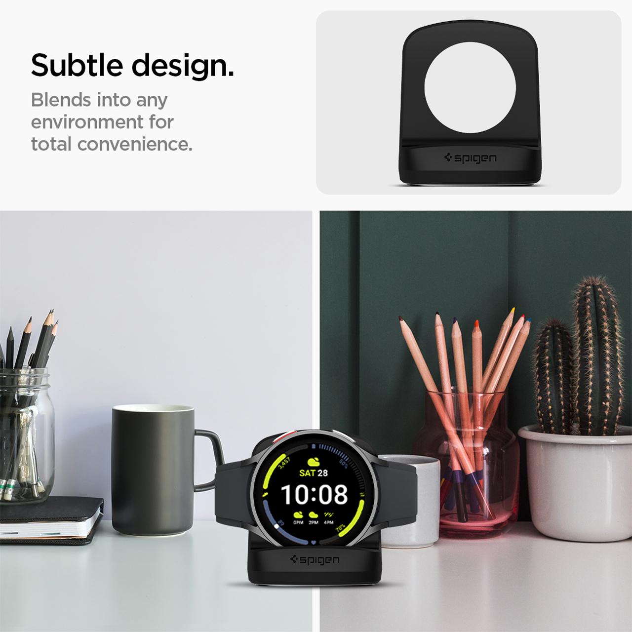 Spigen Galaxy Watch 5 / 6 Series Smartwatch Stand Night Stand S353 - Black AMP05302