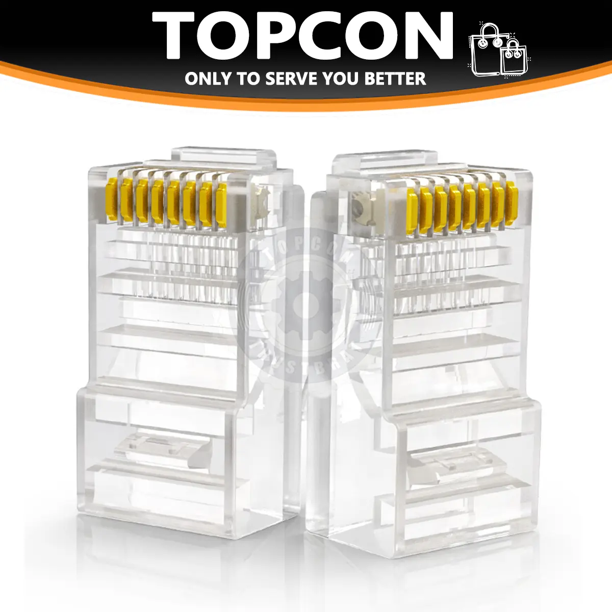 RJ45 Connector Ethernet LAN Connector Header for CAT5/CAT6 Network