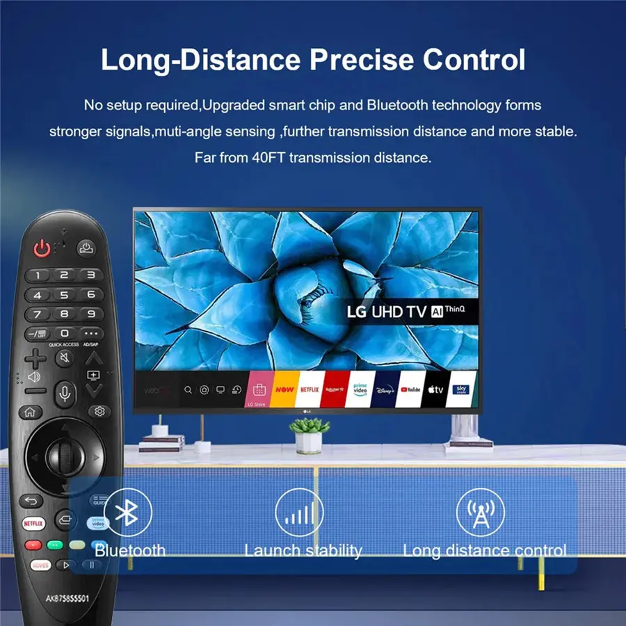 Điều khiển từ xa bằng giọng nói thay thế cho TV thông minh LG AN-MR20GA AN-MR19BA 2017-2020 LED OLED UHD