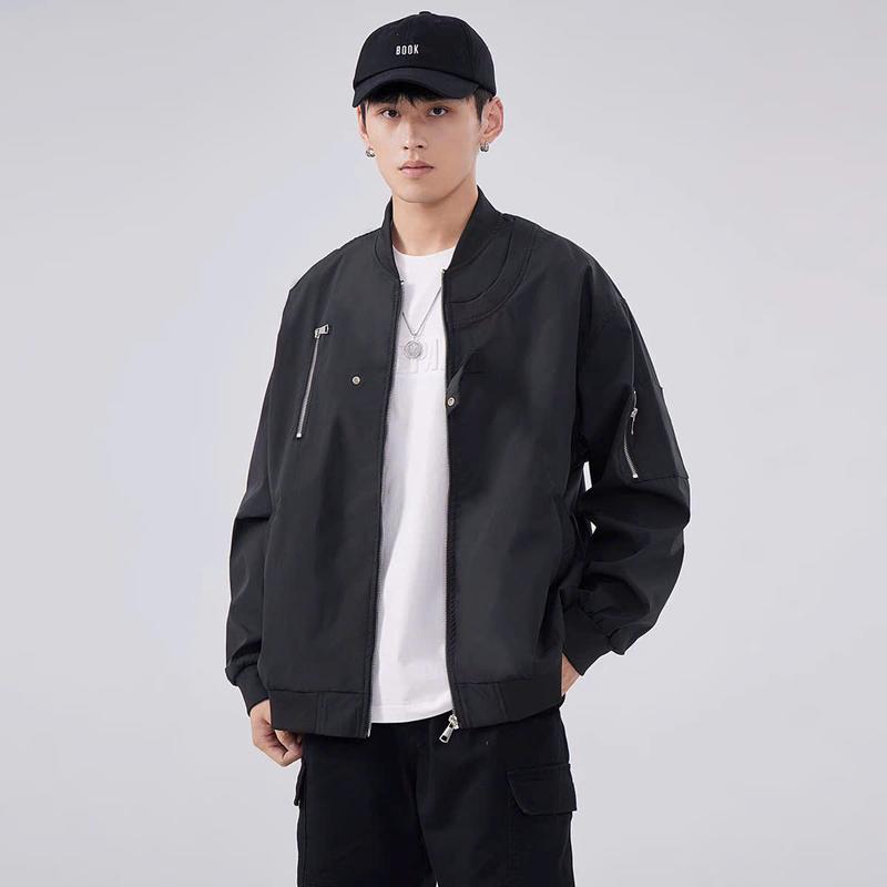 Áo khoác bomber dù nam nữ hai lớp phối túi trước ngực trẻ trung năng động (winbblws 2)