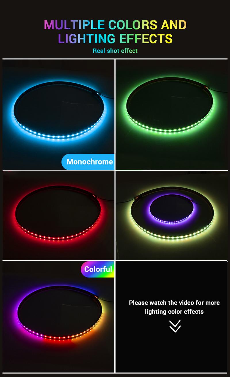 Product Introduction of MOMO Atmosphere Lamp 24V Strobe Running Streamer Strip For Car Van Truck Decoration Dynamic Colorful Led Light 20