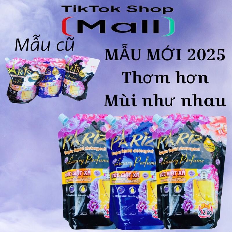 Combo 3 túi Nước giặt Pariz Gold hương hoa Pháp 2kg2 - combo 3 túi tiết kiệm , thơm dai , làm sạch ( giao màu ngẫu nhiên )