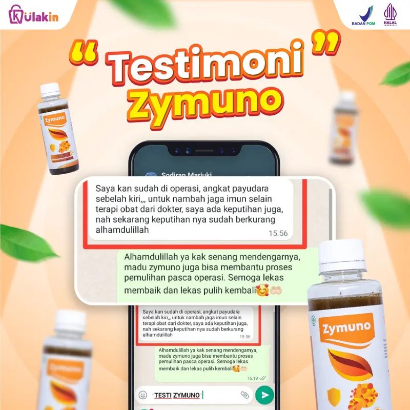Zymuno – Madu Herbal Membantu  Meningkatkan Daya Tahan Tubuh atau Imun serta Membantu Terapi Benjolan Lipoma dan Tumor) original herbal Kulakin 6