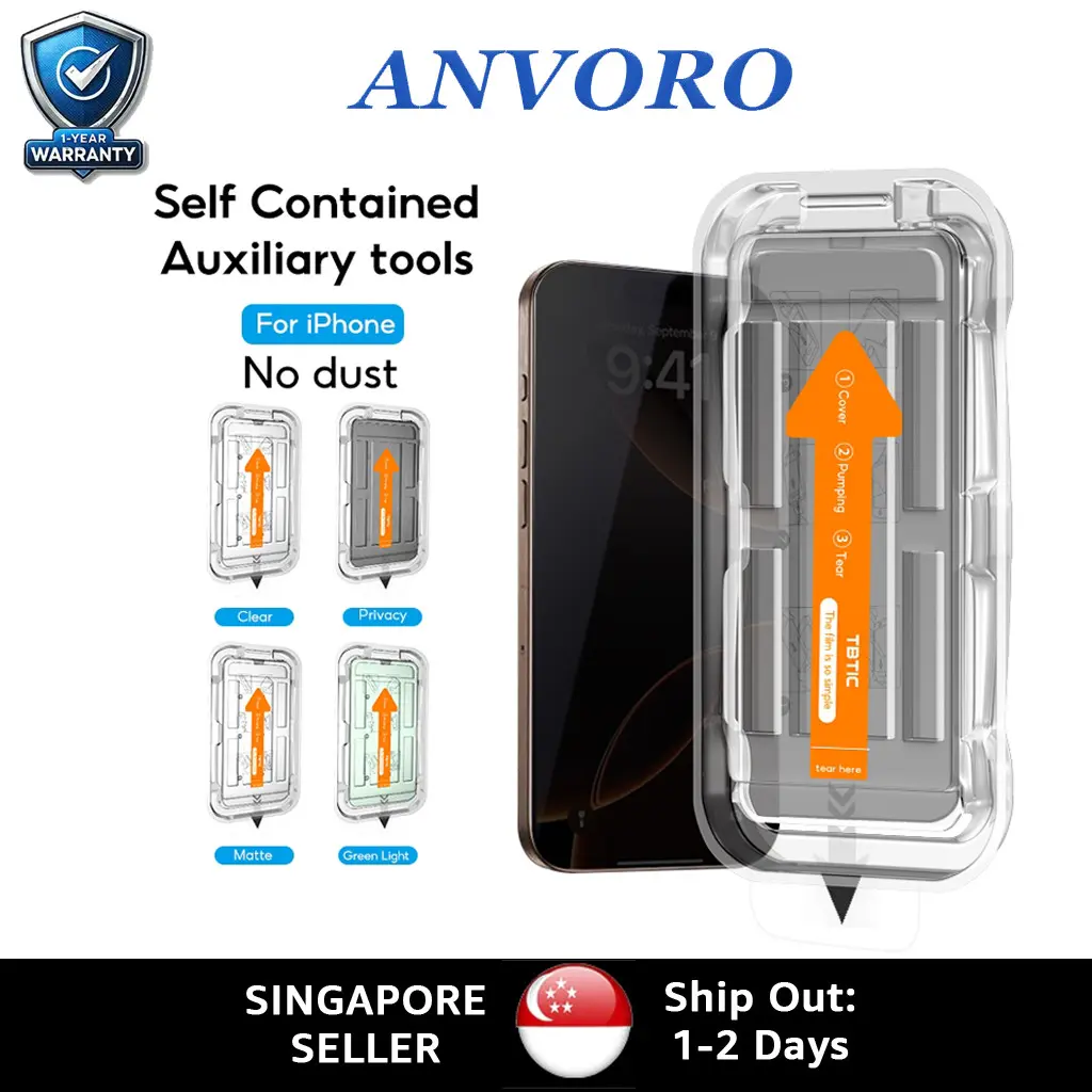 Anvoro Full Coverage Clear Matte Privacy Tempered Screen For IPhone 16 15 14 ProMax Plus Tempered Glass For Iphone 13 12 11 Pro Max XR X XS MAX Screen Protector