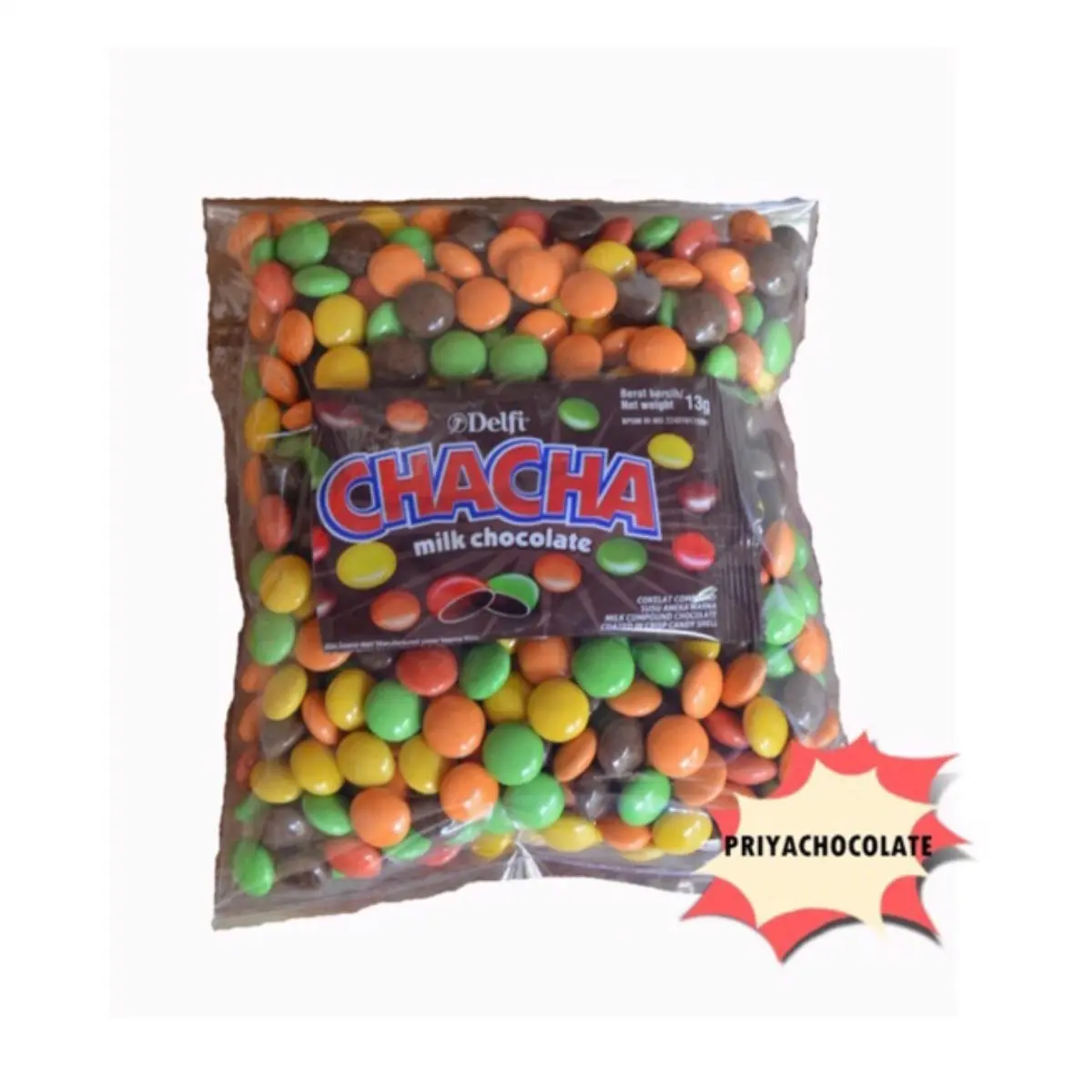 Chacha Milk, Peanut (1kg, 500gr) Chocolate Food Cokelat Coklat Cemilan Snack Makanan Ringan