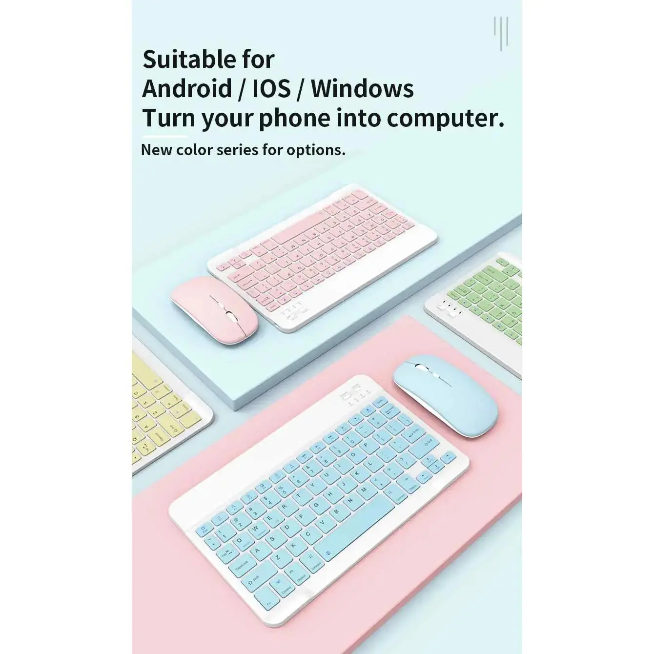 Popular Portable Tablet Keyboard Wireless Keyboard And Mouse Set Phone Keyboard