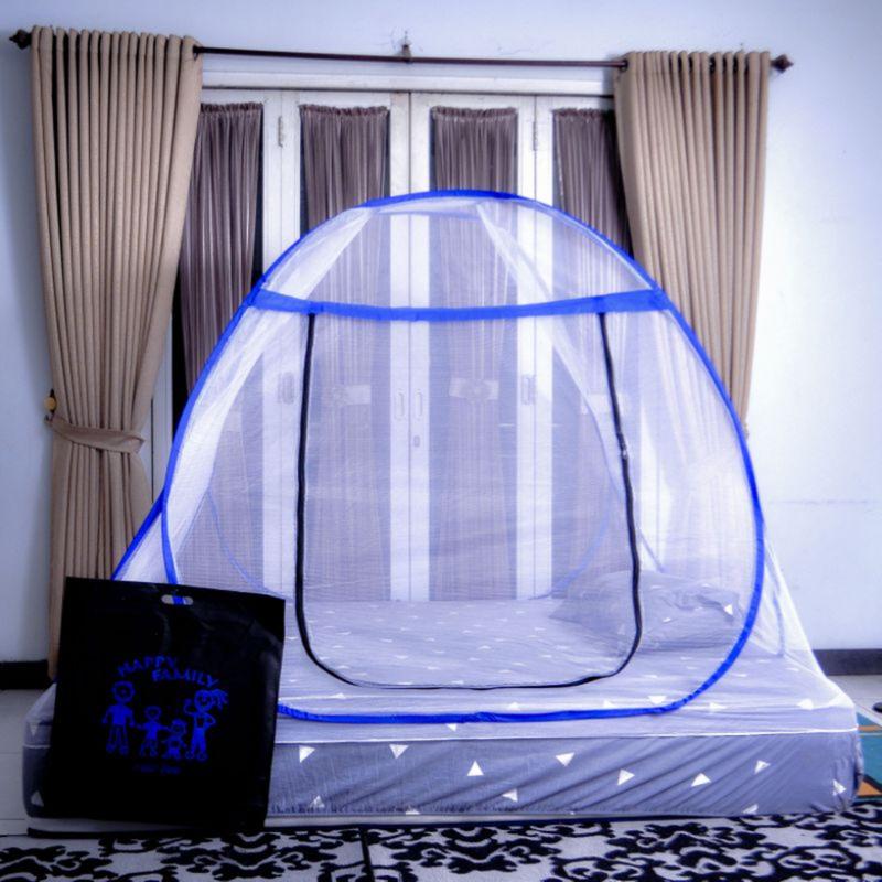 Product Introduction of KELAMBU LIPAT KELAMBU TIDUR KELAMBU TEMPAT TIDUR 150X200 180X200 200X200 CM Kelambu pengantin Selambu lipat jumbo anti nyamuk Ritsleting Pencegahan Serangga Berpori Hijau Biru 34