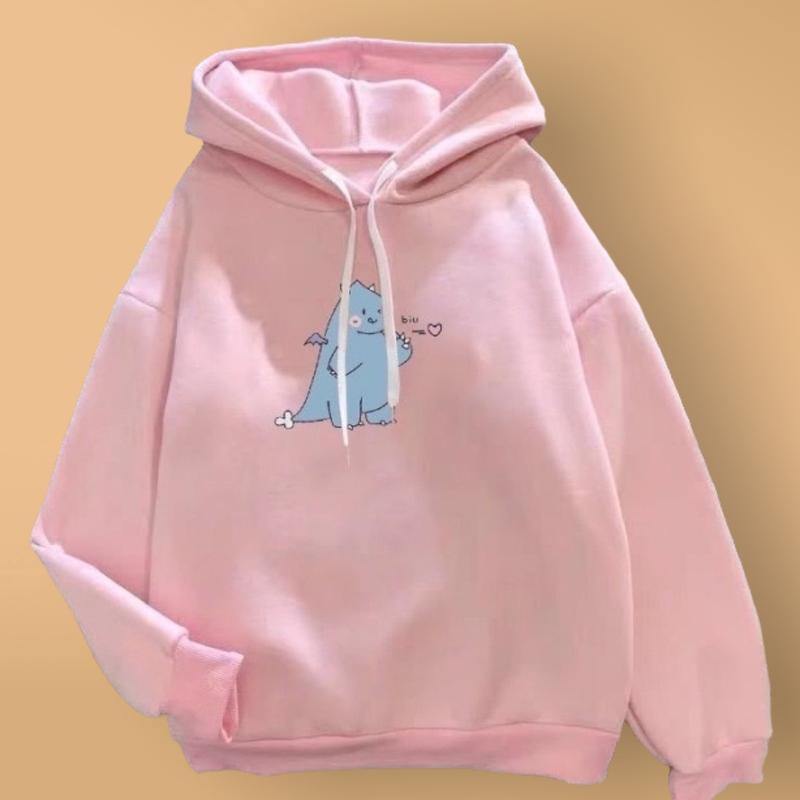 Áo khoác nỉ nam nữ unisex  FREESHIP  áo khoác hoodie nỉ khủng long nhí siêu dễ thương Menswear Nhung❤️ 1