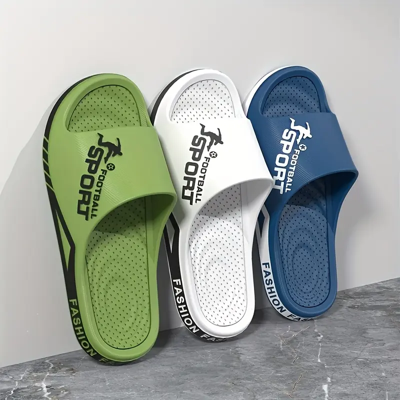 Ultra-Soft Fashion Thick Sole Slides - Couples' Sporty Beach & Home Sandals with "SPORT" Graphic Design, EVA Material, Comfortable Indoor/Outdoor Slippers 2