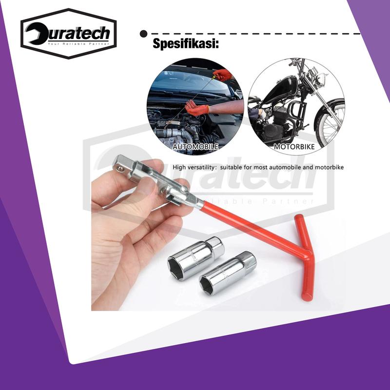 Product Introduction of Kunci busi flexible 16 21 mm set kunci busi t mobil motor spark plug socket - Alat pembuka busi kendaraan kunci T pasang copot busi set 3pcs kunci busi set 15