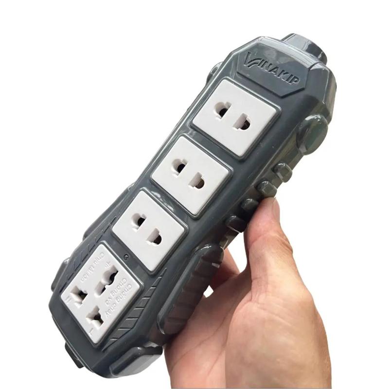 Ổ cắm công nghiệp Vinakip chịu tải cao 8000w, lõi sứ và đồng chống vỡ, 4 lỗ cắm đa năng extension plug ổ  cắm  điện  chịu  tải ổ  cắm  điện