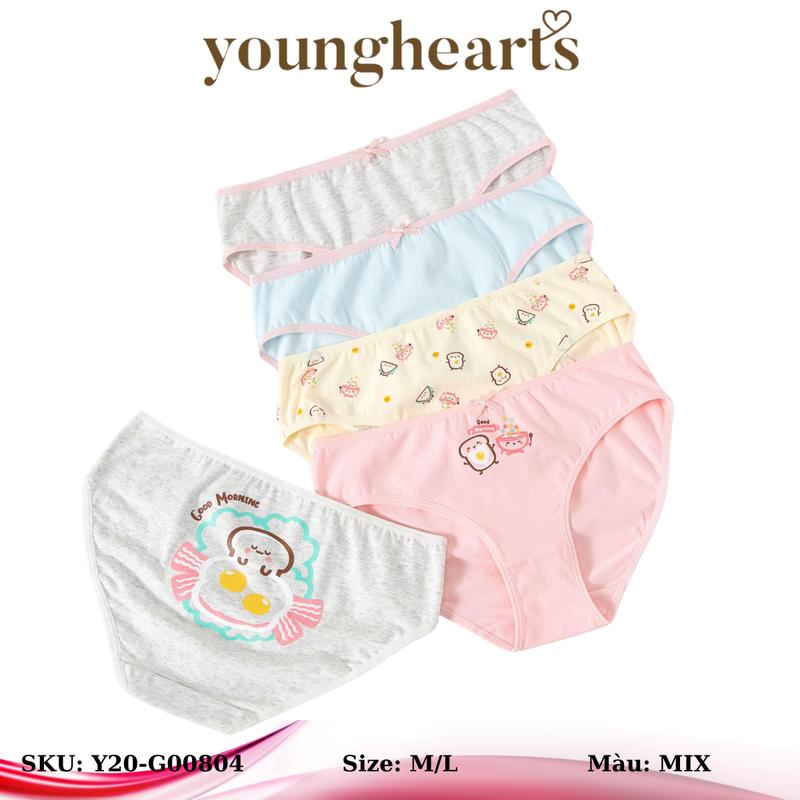 Product Introduction of Combo 5 quần lót nữ Y20-G00804 nhãn hiệu Young Hearts, vải cotton 22
