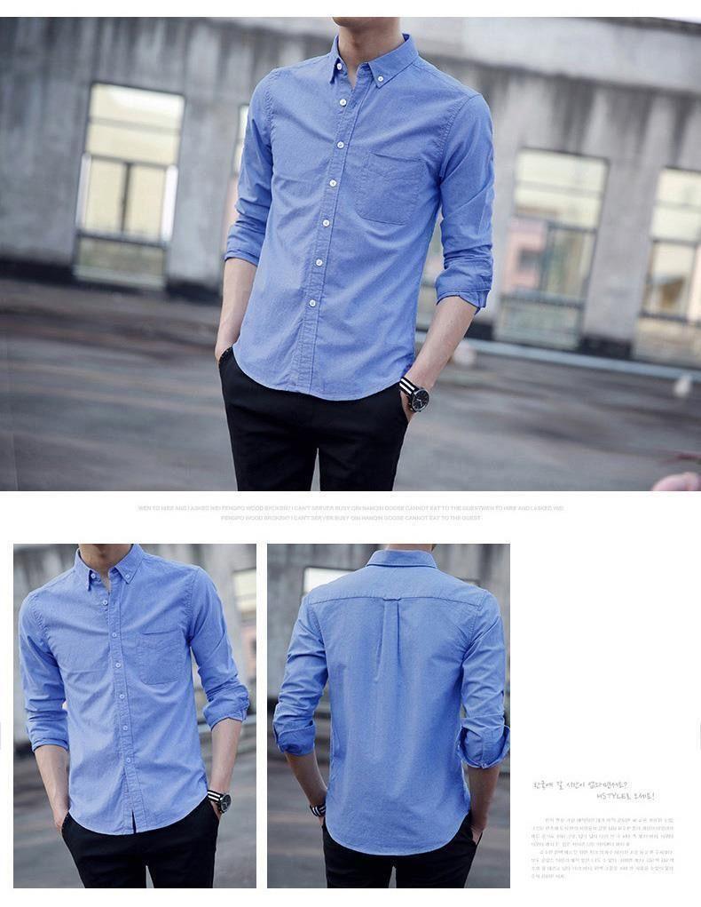 Product Introduction of Áo Sơ Mi Denim, Mỏng Mùa Hè, Dành Cho Nam Giới, Dài Tay Áo, Phong Cách Hàn Quốc, Hợp Xu hướng, Thông Minh Và Dễ Phối Đồ, Thường Ngày, Quần Áo Mùa Xuân, Inch, 2022 10