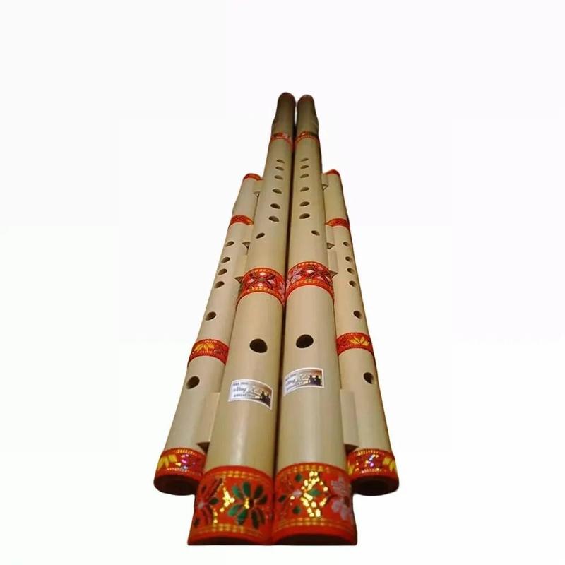 Sáo Mèo Kép Quấn Vải Màu Đỏ Vàng Xanh - Chuẩn Âm Hòa Tấu sáo mèo