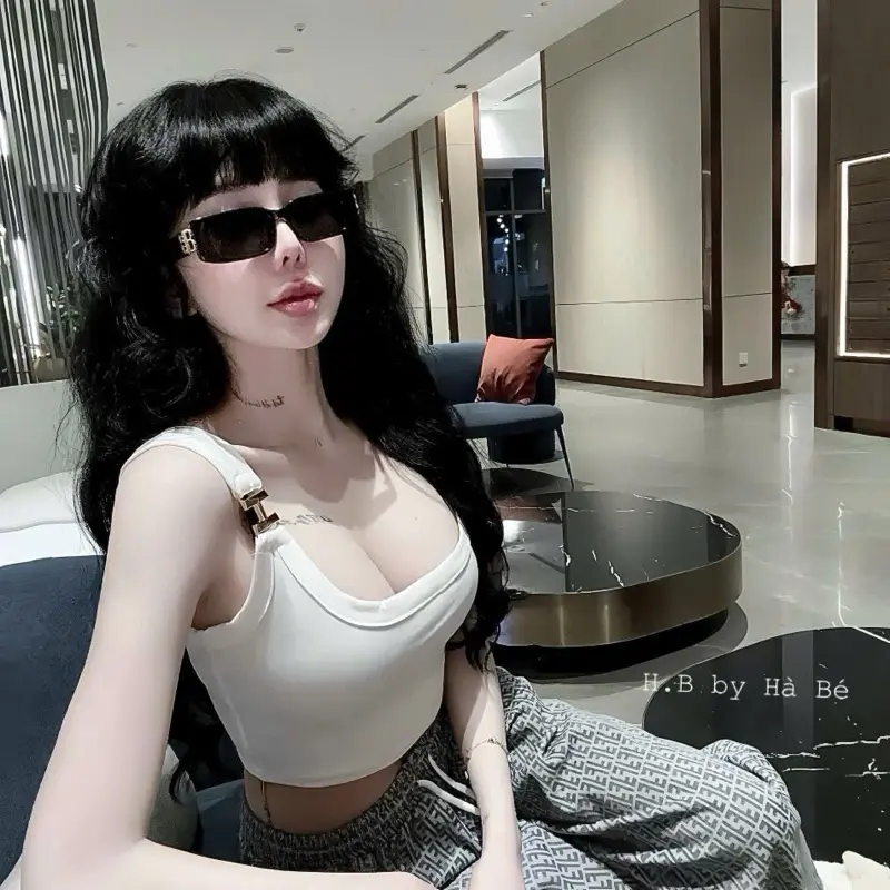 Sét bộ áo phối tang xích kèm quần xuông hoạ tiết