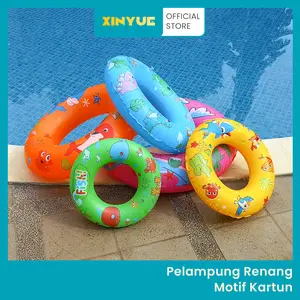Pelampung ban renang anak dan dewasa motif kartun Outdoor