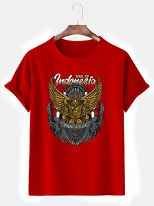 PROMO kaos INDONESIA 17 agustus merah 78 tahun SOUL OF INDONESIA dewasa Pria/wanita size M L XL XXL oblong dewasa baju gambar / sablon Dtf Digital Print  Slim-fitting Polos Bunga Setrip Hitam Putih Lembut Panjang Printing Soft