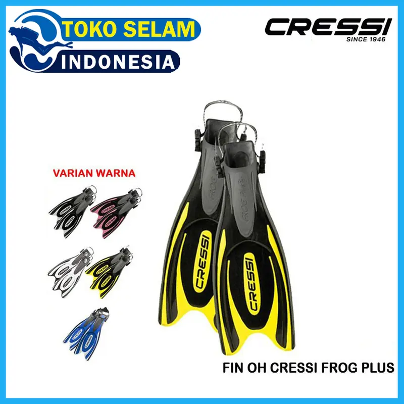 Fin Diving Cressi Frog Plus Fins Open Heel Kaki Katak Sepatu Selam Snorkeling Scuba Dive Snorkling 0