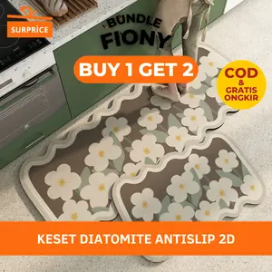 (SET 2 PCS) Surprice FIONY Gift Set Bundle 2 Pcs Keset Alas Kaki Diatomite Anti Slip