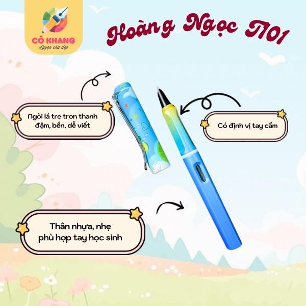 Bút Hoàng Ngọc T010 (KHÔNG KÈM MỰC) bút luyện chữ  Bút ngòi lá tre 101 không rỉ, bút luyện calligraphy nét thanh nét đậm 1