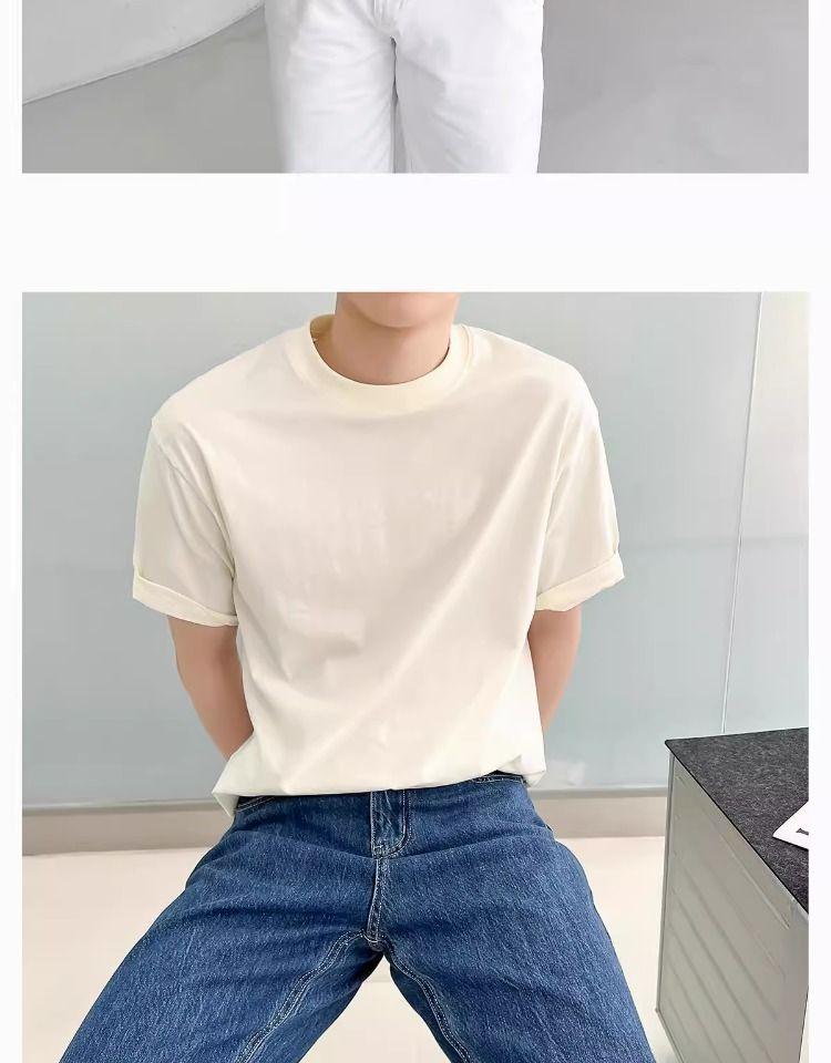 Product Introduction of Áo Thun Nặng Màu Nâu, ngắn Tay Nam, Thương Hiệu Thời Trang Mùa Hè, Dáng Rộng Vừa Vặn, Đơn Giản Và Dễ Phối Đồ, Phong Cách Thường Ngày Cổ Tròn, Áo Tay Lửng 13