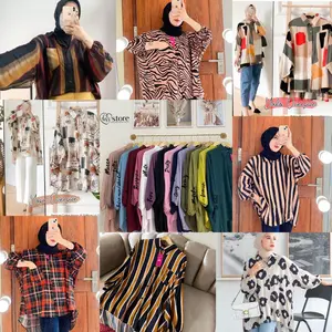 HSS - Kemeja Oversize Motif / Atasan Wanita Premium Ukuran Jumbo