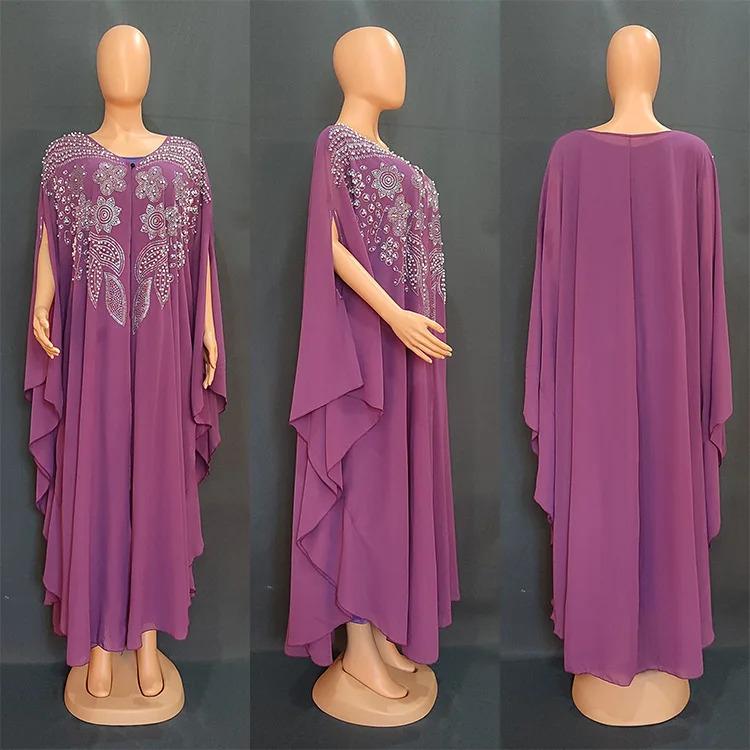 Product Introduction of 2024 Abayas for Women Dubai Luxury Chiffon Boubou Muslim Fashion Dress Caftan Wedding Party Occasions Long Abaya With Inner 14