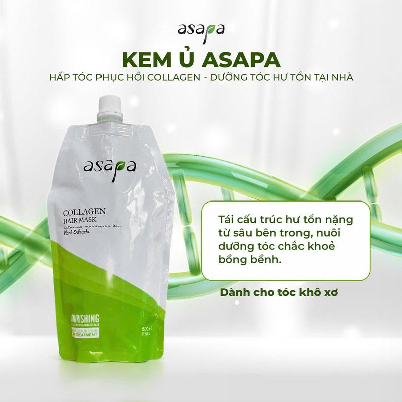 KEM Ủ TÓC SIÊU MỀM MƯỢT ASAPA Dầu dưỡng tóc giúp tóc mềm mượt gói 30ml thành phần protein keratin Chăm Sóc Tóc Nữ Women
