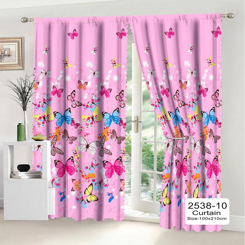 1pc Kurtina Floral Abstract Print Curtain for Window or Door - 100x210cm