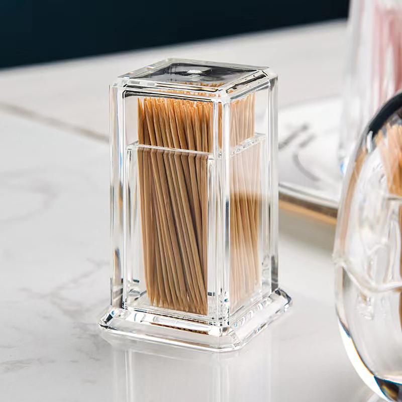 Toothpick Inside Ac Toothpick Box Thickened Acrylic Transparent Square Portable Creative ...