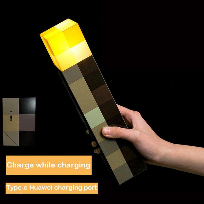 Product Introduction of Đèn pin LED Minecraft, Có Thể Sạc Lại, Đèn có độ sáng cao, Cầm Tay hoặc gắn trên tường, N4X5 27