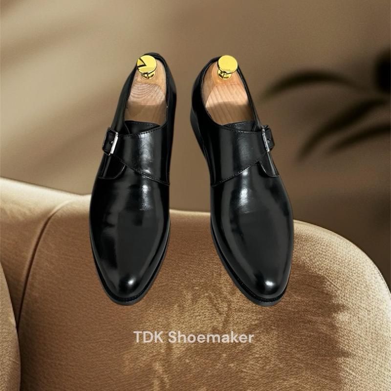 [Premium] Giày da nam Single Monstrap đế phíp gỗ 3cm 1