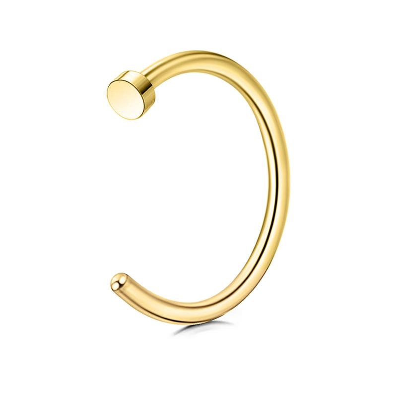 Product Introduction of Stainless Steel Personality No-Punch Lip Ring C-Shaped Non-Piercing Fake Lip Stud Unisex Nose Ring Ear Clip Lip Clip Piercing Jewelry 5