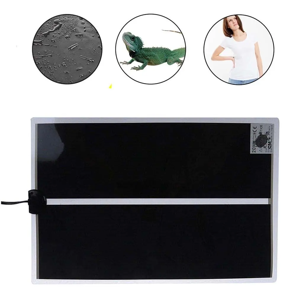 National standard plug Warm For Reptiles Snake Lizard Pet Heating Pad Terrarium Terrarium Heater Pet Electric Blanket Heater Carpet Reptile Heated Pad Pet Heating Mat