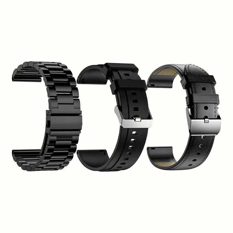 Dây đeo đồng hồ thông minh G6pro, dây kim loại không rỉ, dây da cao cấp không bị nổ da, phong cách lịch lãm, sang trọng, chiều rộng dây 22mm