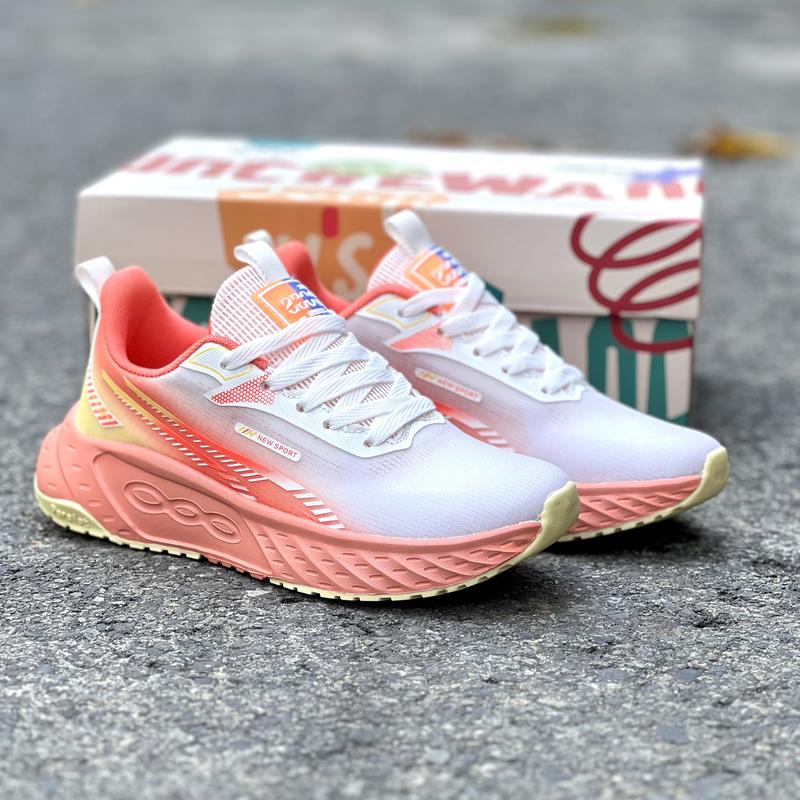 Giày Thể Thao Nam Nữ Tập Gym Aerobic Chạy Bộ Đế Nhẹ GT-6281 Cam Đào Sneaker Sport Tập Thể Dục Tập Chạy Bộ