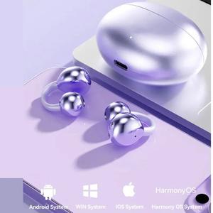 Fon Telinga Bluetooth Wayarles Benar, Gaya Klip Telinga, M91, dengan Telinga Terbuka, Sesuai untuk Peranti Huawei, Apple dan Android, Tiada Aliran Dalam Telinga Audio Earphones Mic Amplifier Speaker