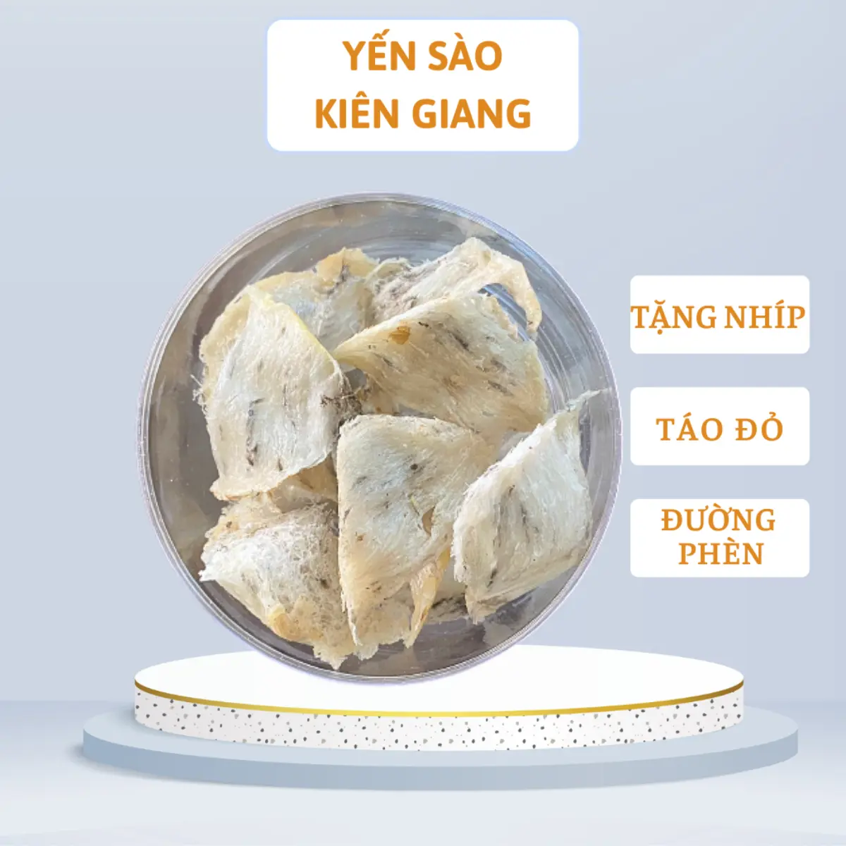 100g Yến thô tổ góc đẹp sạch phân rêu ( tặng nhíp+táo+đường phèn)