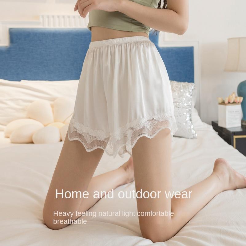 Quần An Toàn, Jk, Bán Buôn, Phong Cách Bikini Lụa Lạnh Quần Đùi Chống Lộ Ren Không Đường May Quần Culottes Mặc Trong Mỏng Dáng Rộng Mùa Hè Cho Nữ Women 3