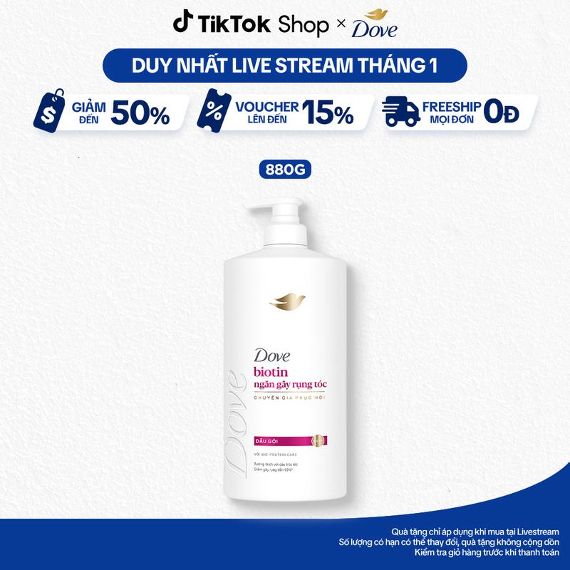   1  Dầu gội Dove Hỗ Trợ Ngăn gãy rụng tóc 880gr Women 