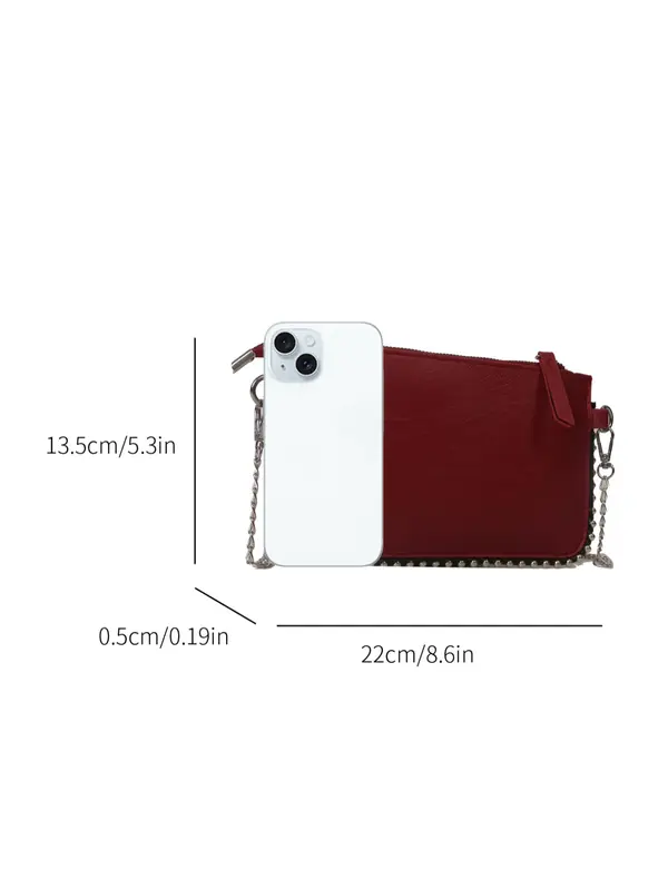 Women's Studded Decorated Crossbody Bag, Fashionable Solid Color Shoulder Bag for Daily Used, Casual Trendy Versatile High-quality Daily Commuting Bag, Ladies Purse 7