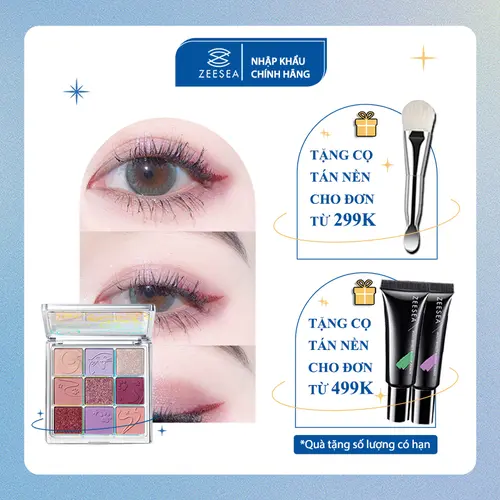 Bảng phấn mắt ZEESEA trang điểm 9 màu sắc kết hợp 10g