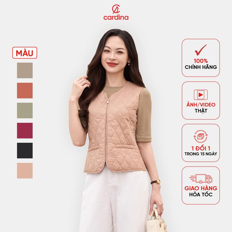 Áo gile phao CARDINA chất liệu gió chần bông siêu nhẹ giữ ấm tốt Y25 4PNF07